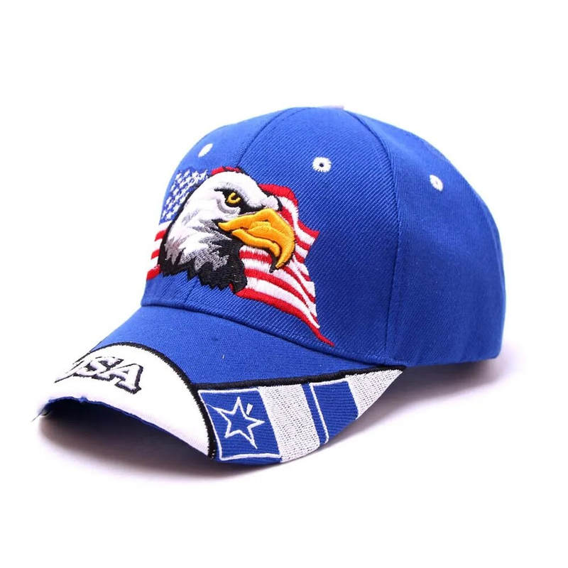 Sıcak balıkçılık ABD Bayrağı Kartal 3D Nakış beyzbol şapkası Snapback Kapaklar Rahat Gorras baba şapkası Erkekler Kadınlar Için_voghion.com