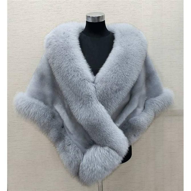 Poncho di pelliccia di lusso da donna, scialle soffice in pelliccia, abito da sera, scialle per banchetti nuziali, scialle per abiti, mantello di peluche, cappotto, giacche da donna_voghion.com