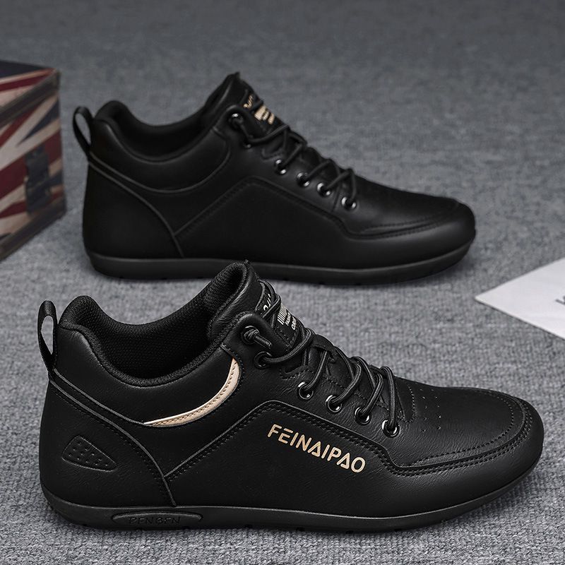 Men's 2025 Spring New Trend Casual Board Shoes Men's Multi-function Lace-up Non-slip Work Leather Shoes_voghion.com