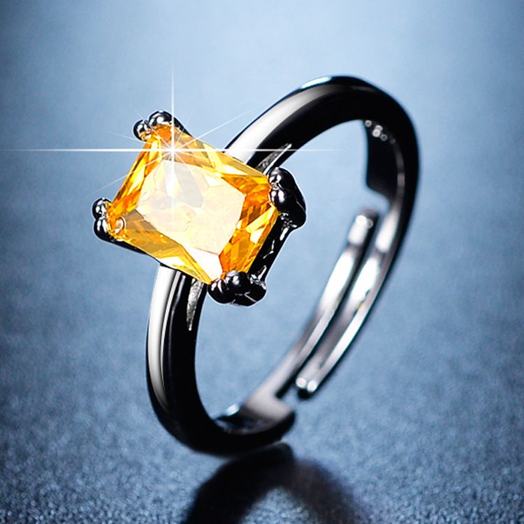 Live streaming light luxury design fashionable diamond inlaid moissanite one carat open zircon ring for women_voghion.com