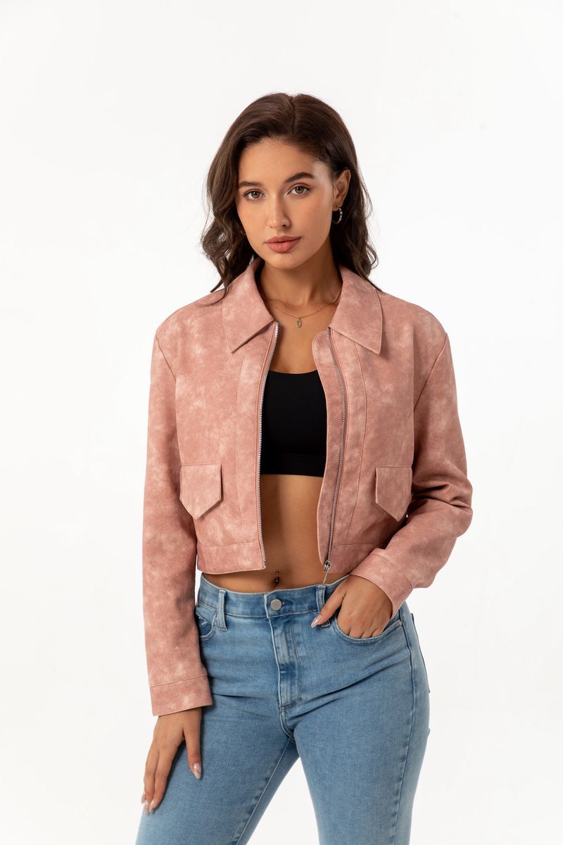 2024 Spring And Autumn New Thin For Women Long Sleeve Casual Women's Coat Fashionable Leather Jacket_voghion.com