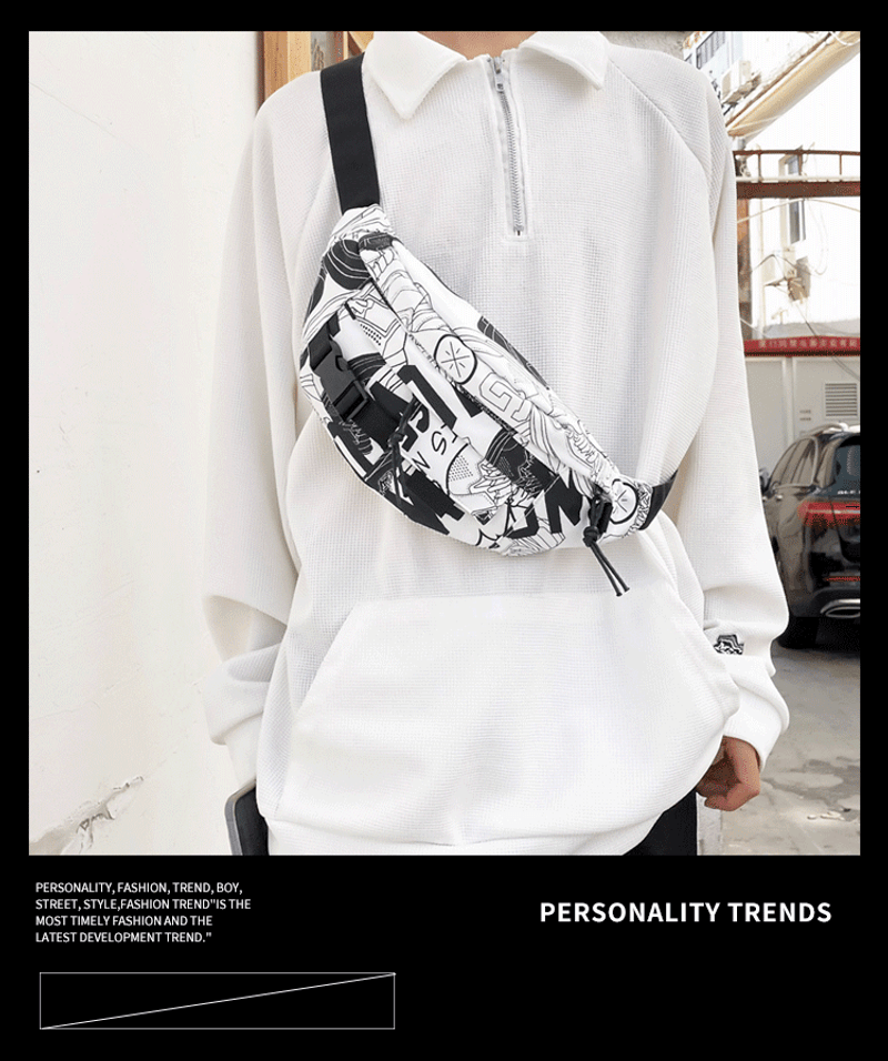 Sport Multifunktionale Outdoor Running Hüfttasche Freizeit Herren Verschleißfeste Brust Trendy Mobile Umhängetasche_voghion.com