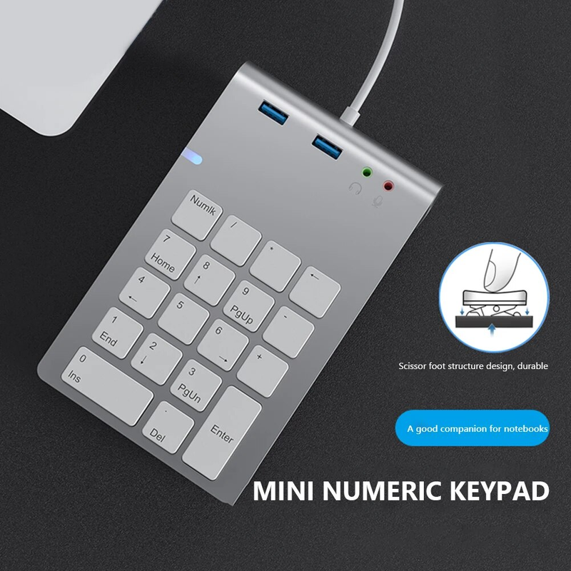 Eys pavé numérique pavé numérique USB3.0 HUB clavier numérique pour comptabilité ordinateur portable ordinateur de bureau numéro Ultra mince_voghion.com