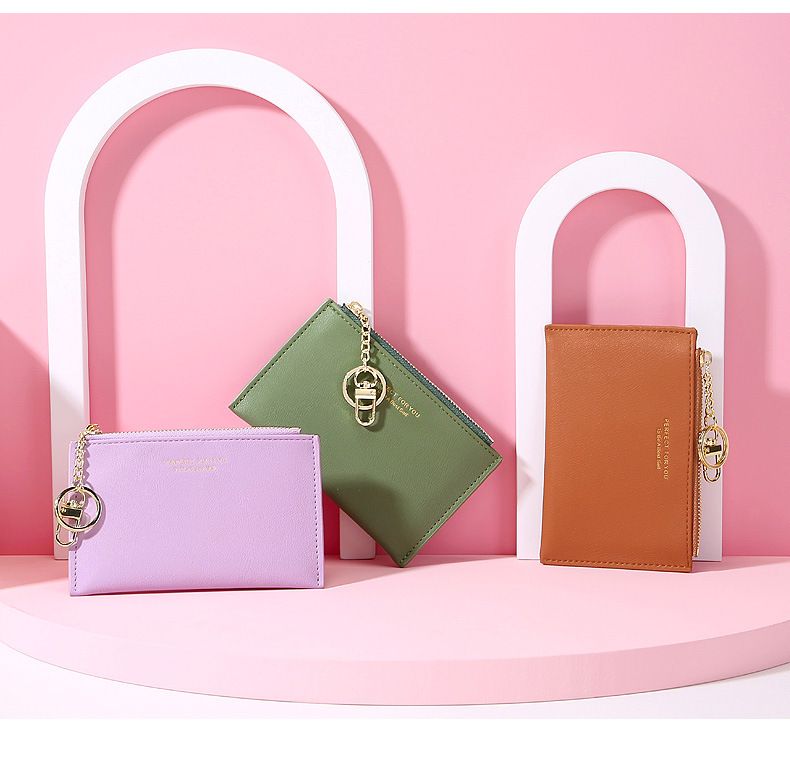 Card Holder Purse Wallets Small Wallet Multi-function Card Bag Zipper Card Sleeve Student Wallet Mini Coin Wallet_voghion.com