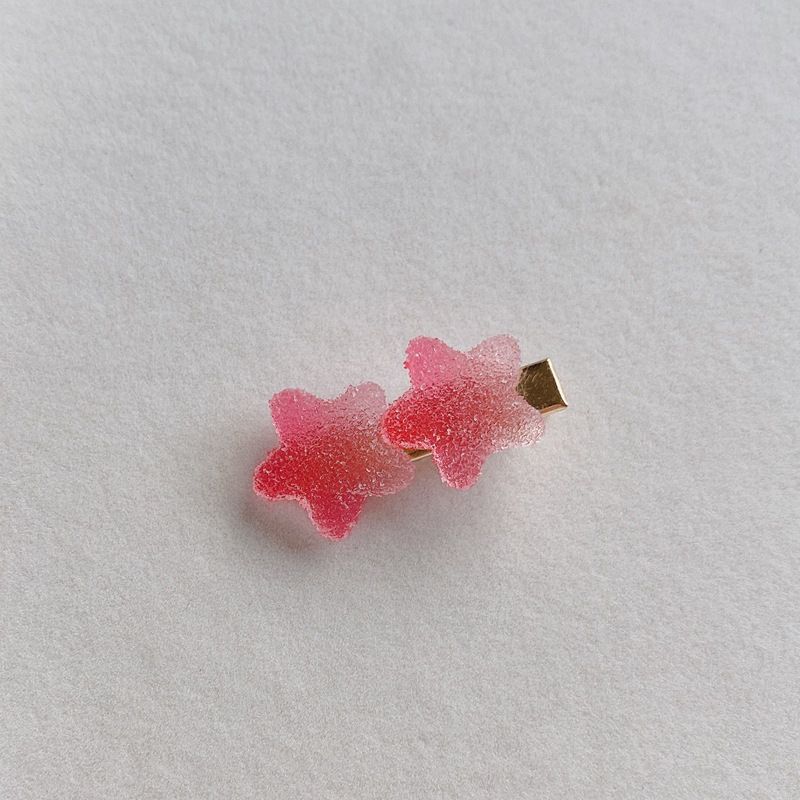 Versione coreana del nuovo fermaglio per capelli Candy Love Stars, piccolo e grazioso elastico per copricapo, accessori per bambini all'ingrosso_voghion.com
