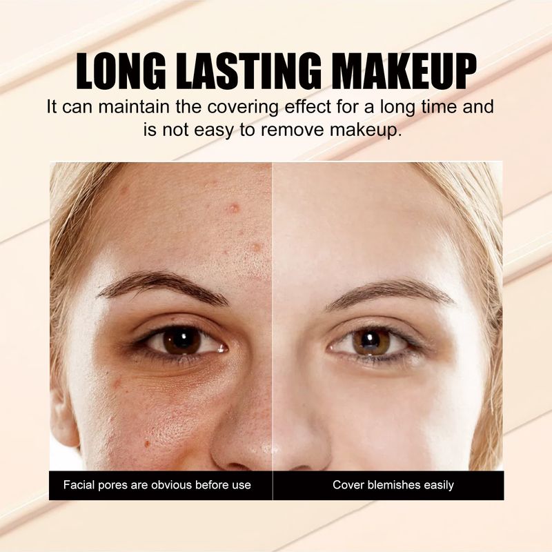 EELHOE dækker concealer til at dække urenheder i ansigtet, riveriller, mørke rande, pletter skaber klar og naturlig makeup_voghion.com
