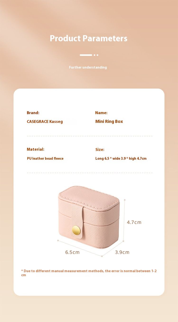 Piccolo accessorio in pelle PU nuova versione coreana mini principessa ragazza portatile scatola portaoggetti per orecchini_voghion.com