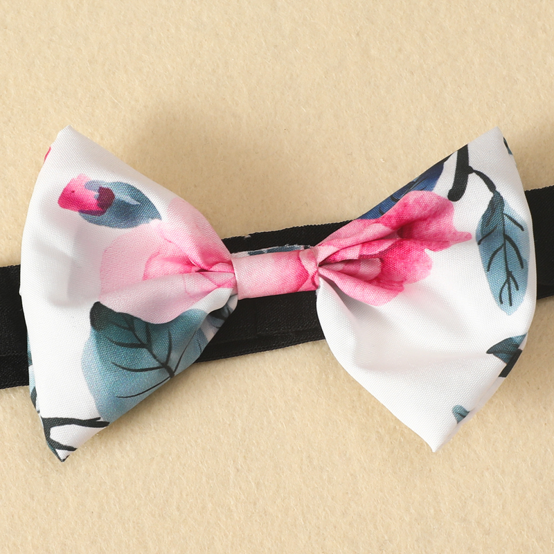 Dětské oblečení, jarní a podzimní oblečení, dětské oblečení s krátkými rukávy, trojúhelníkový overal s květinovou mašlí a podvazkovou sukní_voghion.com