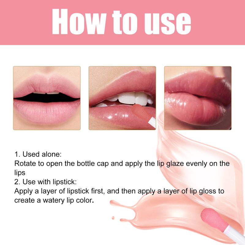 EELHOE Volumizing Lip Glaze Volumizing Lip Care Desalting Lip Lines Hydrating Hydrating Glass Lip Gloss Oil_voghion.com
