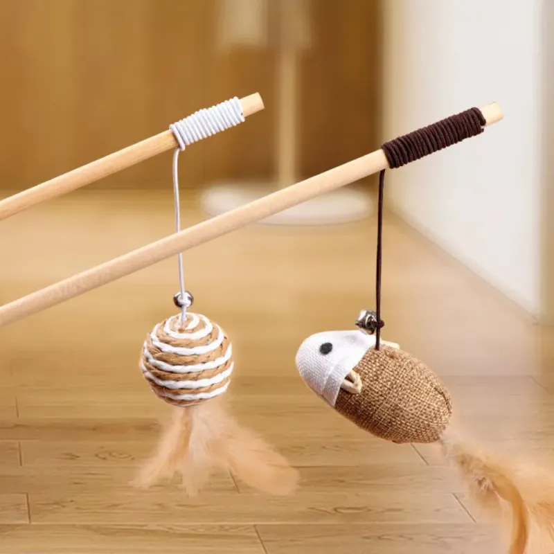 MOONBIFFY Sisal Feather Toys For Cats By PawParty Store_voghion.com