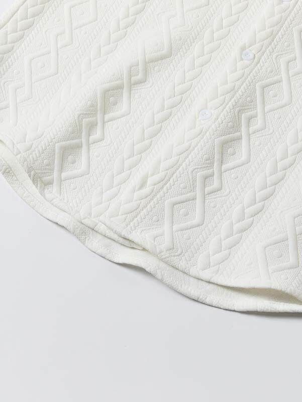 Herrenbekleidung Modetrend Freizeit Sport Strickmuster Kurzarm Zweiteiliger Anzug_voghion.com