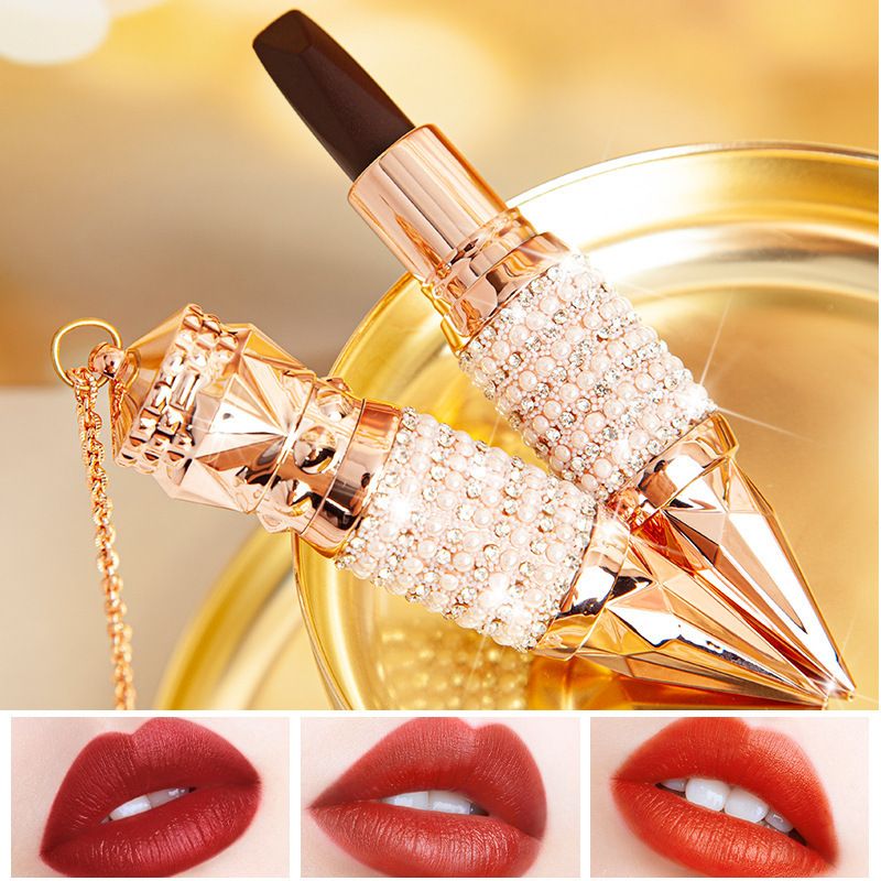 Marco Andy Scepter Kwai live broadcast of a tricolor matte non fading lipstick_voghion.com
