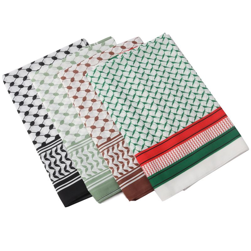 Muslim headscarf Printed Chiffon Scarf Middle Eastern Scarf_voghion.com