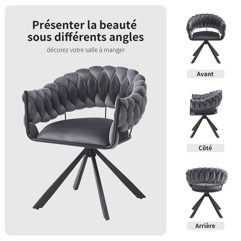 6er Set Samt Esszimmerstühle Mit Klauenbeinen, Grau_voghion.com