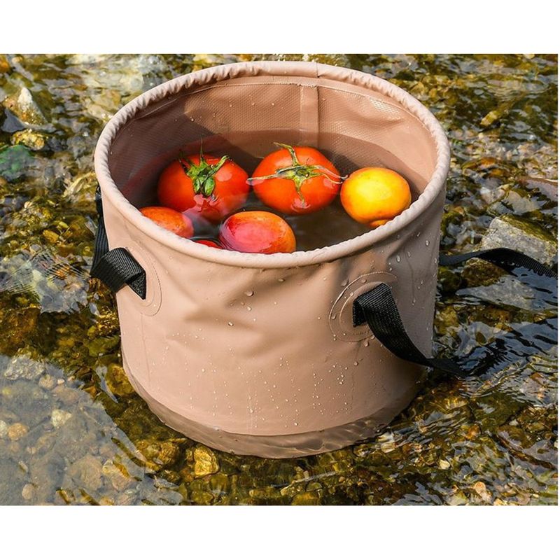 Cubo de almacenamiento de agua telescópico para coche, portátil, de gran capacidad, plegable, multifuncional, para acampar al aire libre_voghion.com