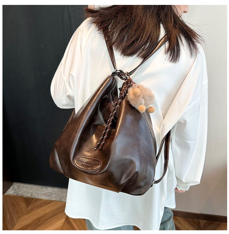 Stilvoller Tragerucksack mit großem Fassungsvermögen für Damen – lässige Umhängetasche im Vintage-Stil mit geräumigen Fächern für den täglichen Weg zur Arbeit und auf Reisen_voghion.com