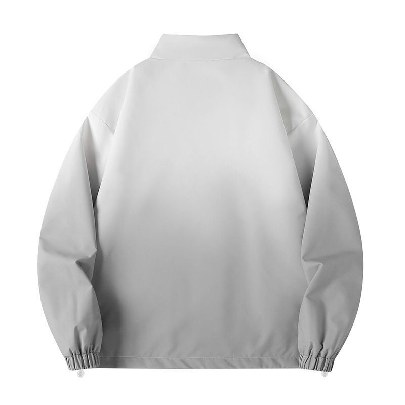 CT American Style College Gradual Loose Men's Stand Collar Casual Jacket Coat_voghion.com