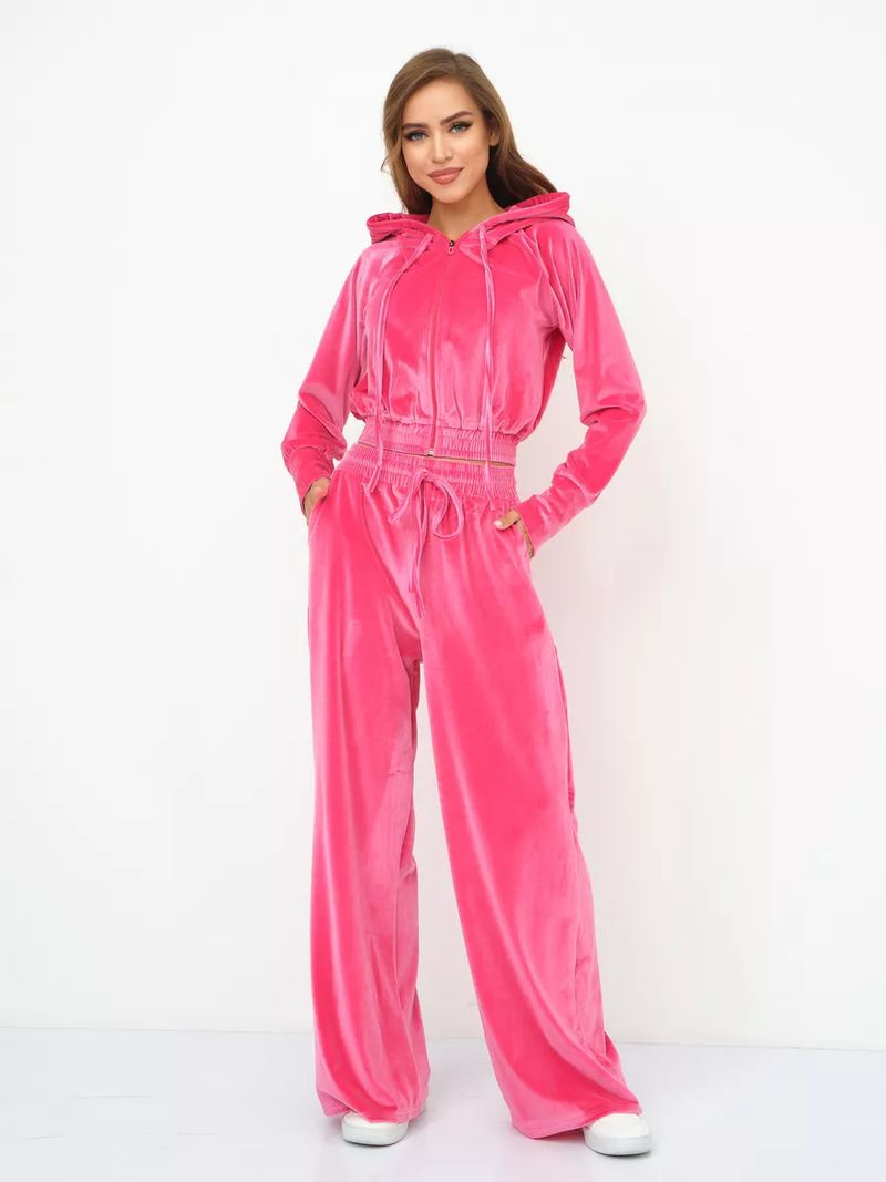 Women's Casual Zip-Up Hoodie & Drawstring Pants Set - Soft Silver Fox Fleece, Streetwear Outfit, Comfortable Loungewear_voghion.com