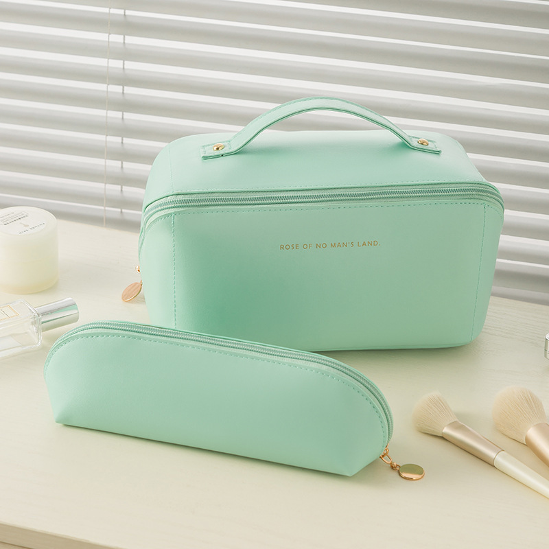 Cuscino per organo Borsa per il trucco Borsa da toilette in pelle PU Borsa di alto livello estetico Borsa da viaggio portatile_voghion.com