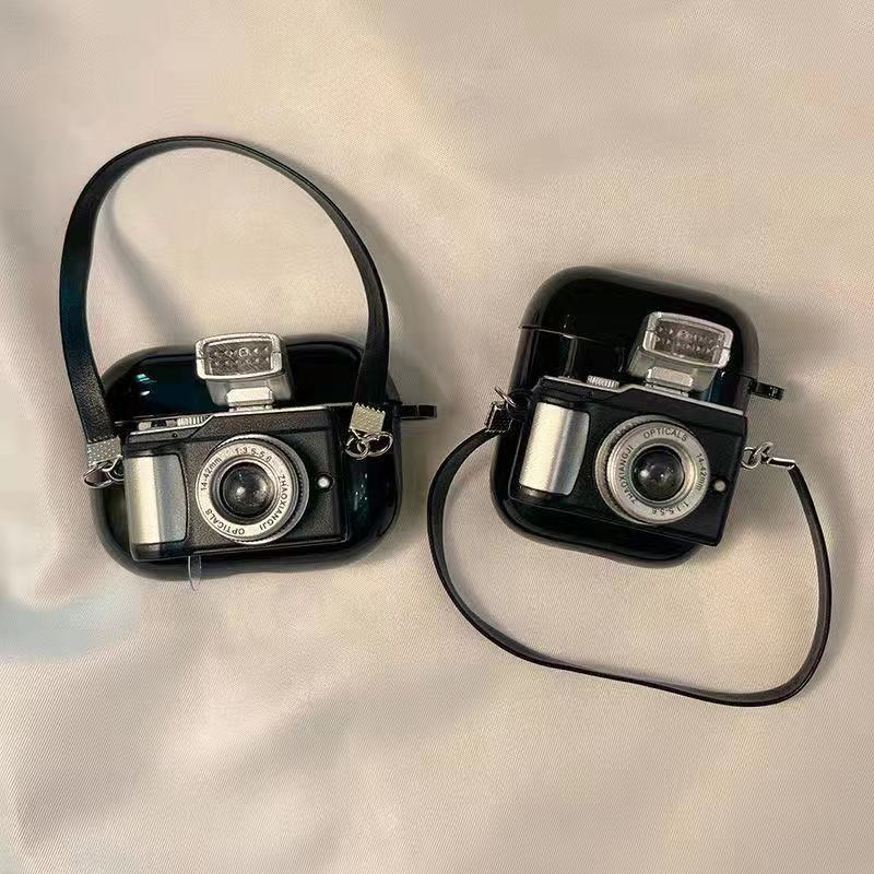 Retro-Kamera-Kopfhörerhülle für Airpods Pro2 Generation 3/45 Generation Persönlichkeit kreative Kopfhörerhülle_voghion.com
