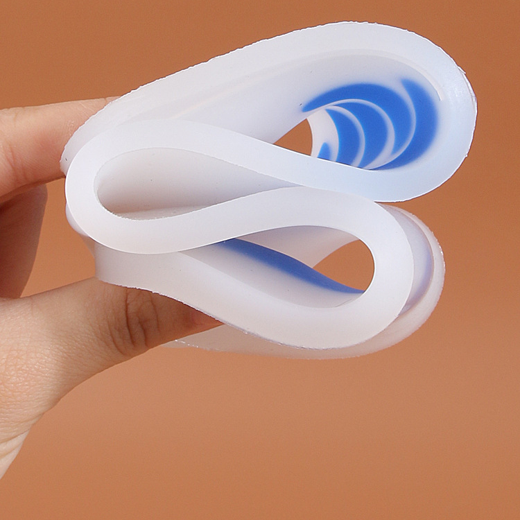 Milk white real silicone insole for men and women leisure cushioning soft foot heart pads running insole_voghion.com