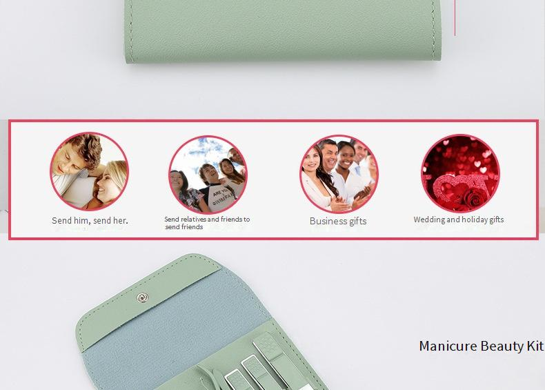 Beauty Health High-End-Nagelknipser-Set, tragbar, faltbar, mit Tasche, Nagelschere, Nagelknipser, Pediküre-Werkzeuge, Ohrlöffel, Maniküre-Werkzeuge, komplettes Set_voghion.com