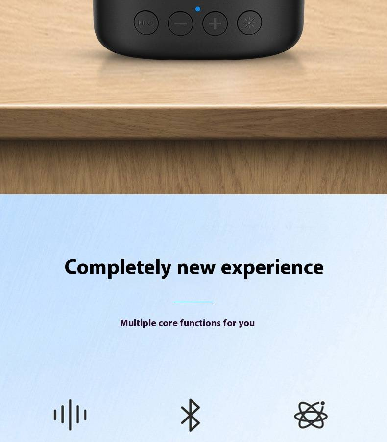 RGB Işıklı Şeffaf Bluetooth Hoparlör - Derin Bas ve TF Kart Yuvasına Sahip Mini Kablosuz Hoparlör_voghion.com