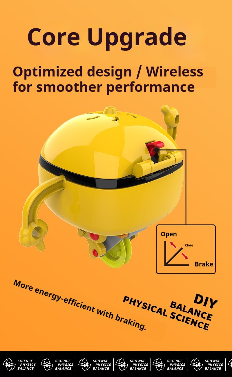 Self-Balancing Unicycle Robot Toy – STEM Building Kit With Gyro Technology & Tightrope Walking For Kids (DIY, Electric, Multi-Color Options)_voghion.com