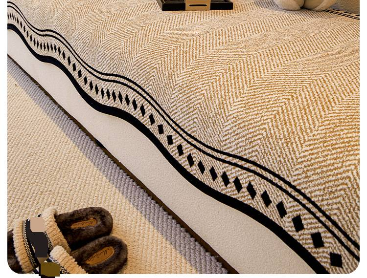 Chenille Sofa Cushion Covers – Non-Slip Striped Seat Pads For Sectional Sofas (3 Colors, 20+ Sizes, Minimalist Style)_voghion.com