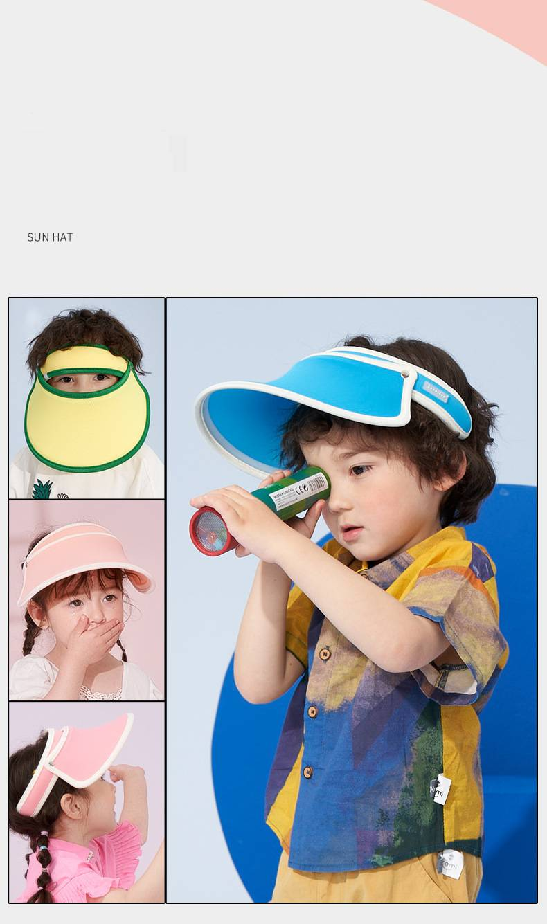 Kids Sun Hat With UV Protection - Breathable Cotton Summer Cap For Boys & Girls, Wide Brim Airy Design For Outdoor Play_voghion.com