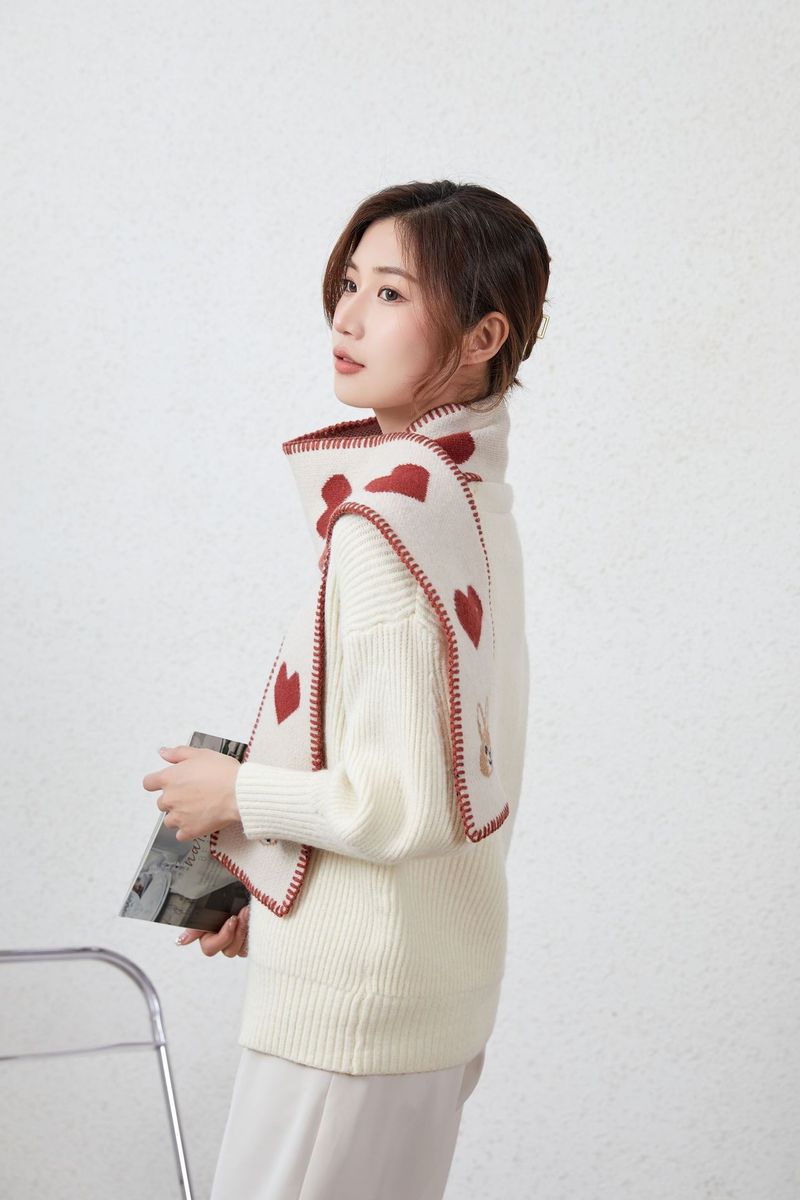 New Cute Cartoon Style Little Rabbit Love Little Scarf Fashionable Versatile and Foreign Style_voghion.com