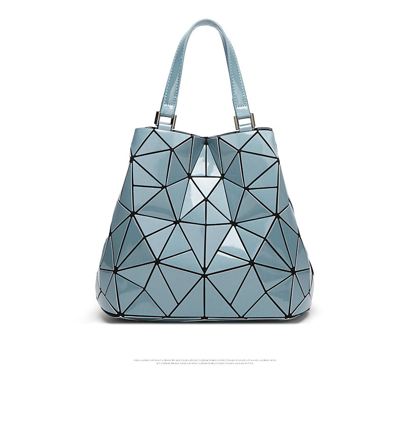 Summer new geometric Lingge bucket 2023 women's bag random lattice single shoulder_voghion.com