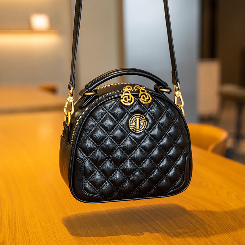 Borsa a mano trapuntata piccola, rotonda e versatile da pendolare, da donna, nuova collezione 2024 di Golande Brand_voghion.com