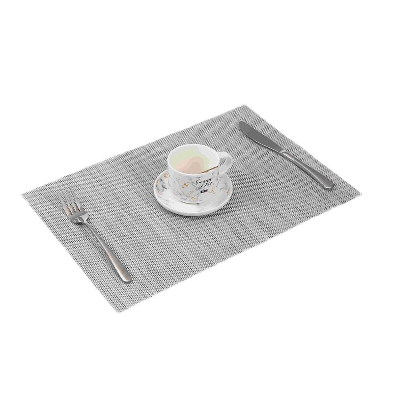 Serviesgoed Placemats PVC-isolatie Placemats Wasbare tafelkleden Onderzetters Tweekleurige zijde Cross Border Textilene Placemats_voghion.com
