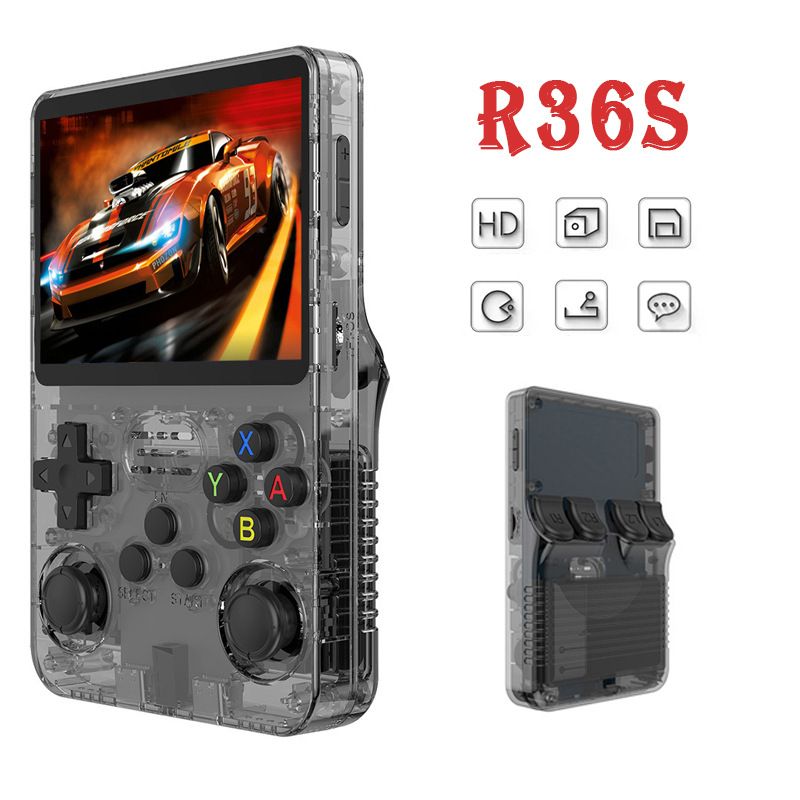 Console per videogiochi portatile retrò R36S con sistema Linux, schermo LPS da 3,5 pollici, batteria integrata da 3000 mAh, giochi preinstallati_voghion.com