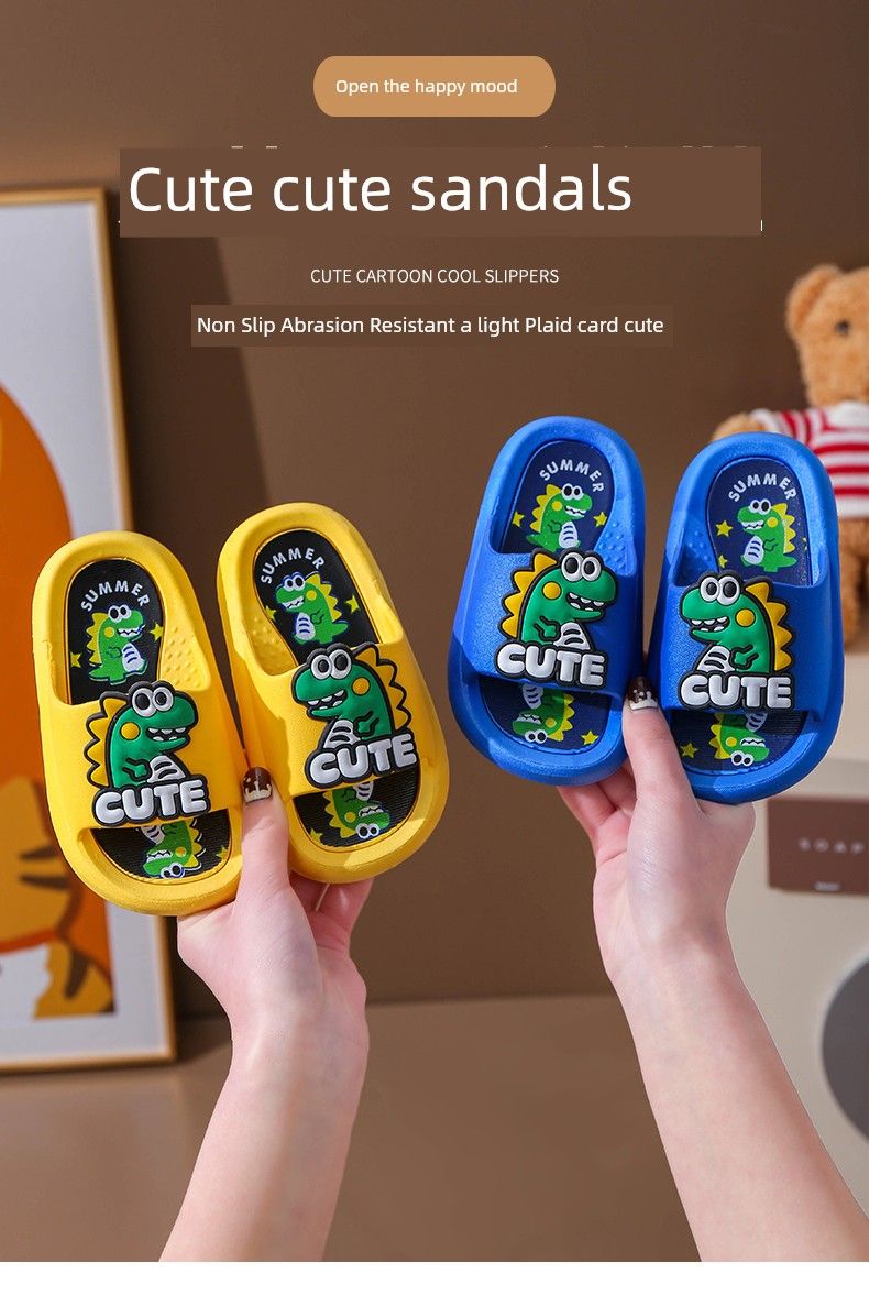 Pantofole da neonato primaverili ed estive con suola spessa antiscivolo dei cartoni animati_voghion.com