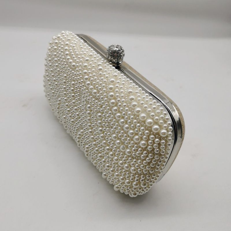 Elegante pochette da sera con perle colorate a forma di luna, per donna, mini borsa a catena con perline e abito da banchetto_voghion.com