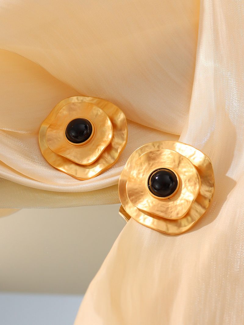 1 Pair Vintage Style Simple Style Square Irregular Plating Alloy 14k Gold Plated Ear Studs_voghion.com