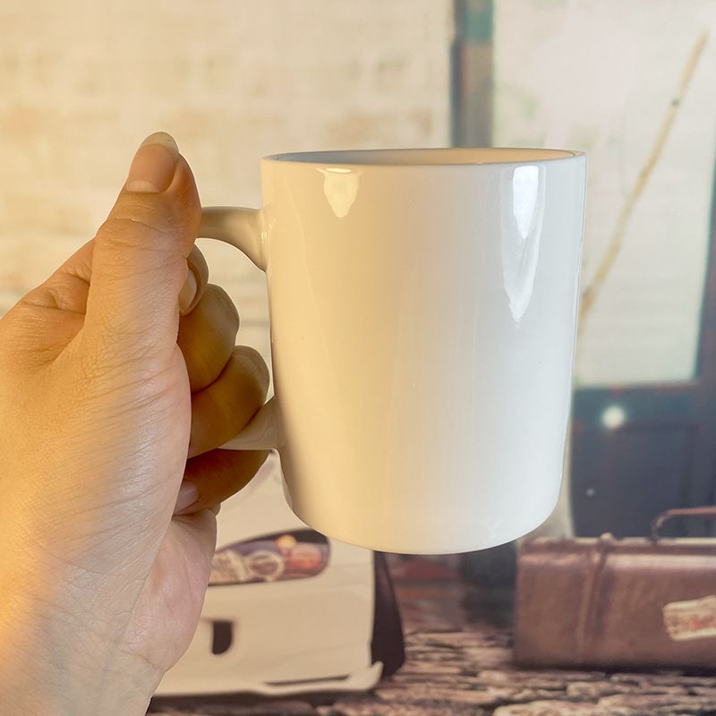 Middle Creative Ceramic Water Relief Design Finger Coffee Cup Large Capacity Office Mug_voghion.com