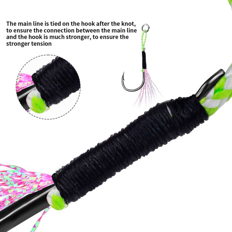 Tie Iron Plate Single Sea Boat Lure With Bright Silk Fish Hook Fishing Gear Accessories 10 Pieces/Pack_voghion.com
