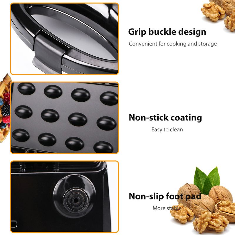 Mini-Haushalts-Nussröster mit 12 Mulden – Haselnuss-Bratpfanne, Kuchen-Sandwich-Maker_voghion.com