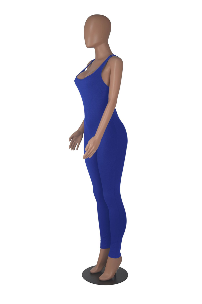 Einfarbiger, enger Yoga-Overall für Damen mit hoher Taille_voghion.com