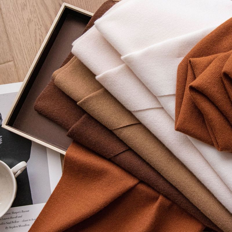 Nieuwe effen Maillard kasjmiersjaal voor dames in de herfst en winter, een high-end gevoel, veelzijdig in Koreaans_voghion.com