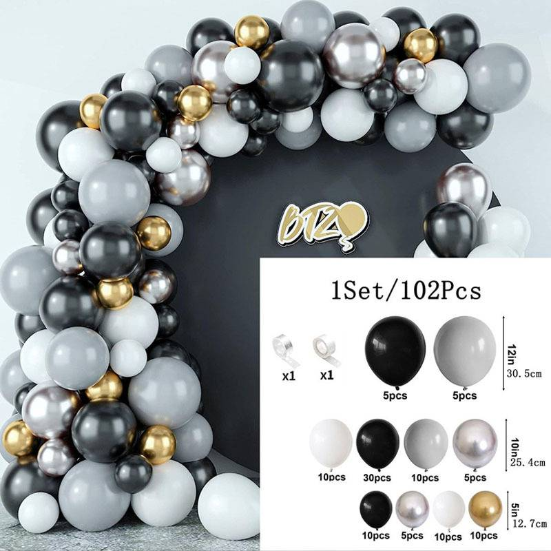Wedding Birthday Balloon Decor Kit 150pcs Premium Balloons With Arch Frame Garland String For Bridal Room Party New Year Decoration_voghion.com