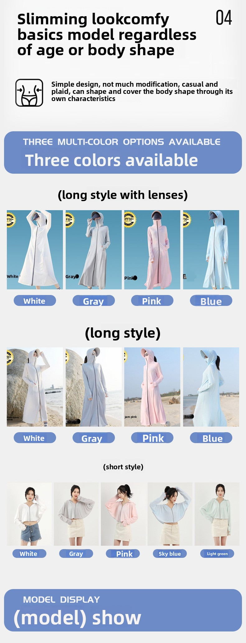 Women's UPF50+ Sun Protection Jacket - Long Sleeve Hooded Ice Silk Coat For Driving & Outdoor Lightweight UV Shielding Cover-Up_voghion.com