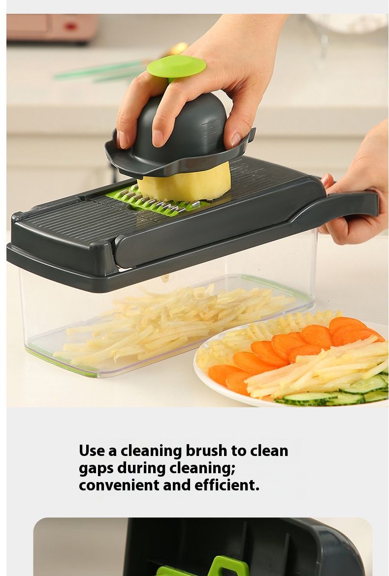 Multifunctional Vegetable Chopper – 5-in-1 Potato, Carrot & Onion Dicer With 4 Stainless Steel Blades – Compact & Ergonomic Design_voghion.com