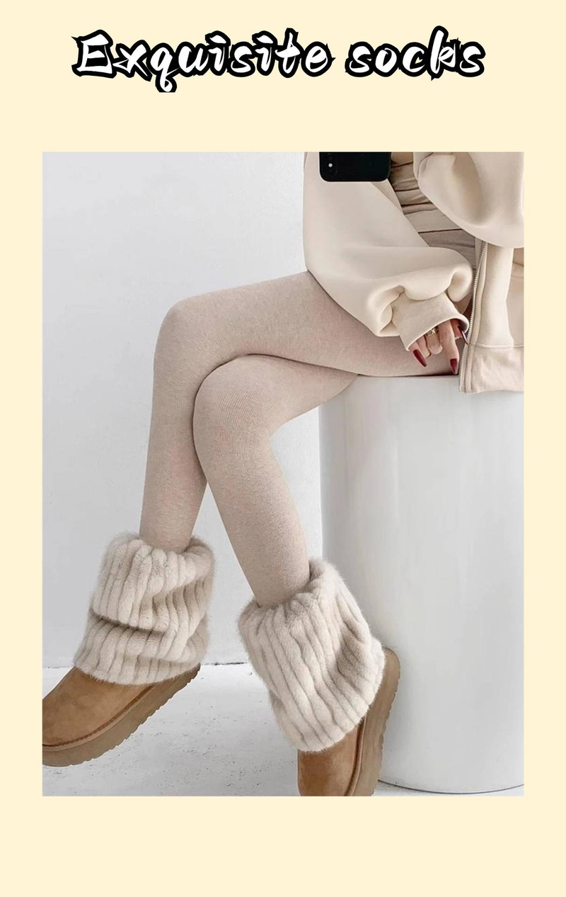 Scaldamuscoli autunnali e invernali, stivali da neve, calzini Y2k, calzini caldi in pelliccia, coprigambe in pelo spesso, calzini caldi in pelliccia sintetica per ragazze sexy_voghion.com