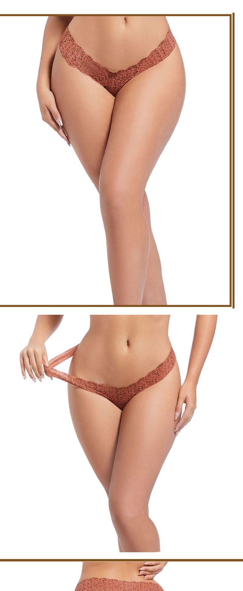European and American seamless ice silk underwear women's low waist fitness yoga invisible cotton crotch thong foreign trade cross-border spot_voghion.com