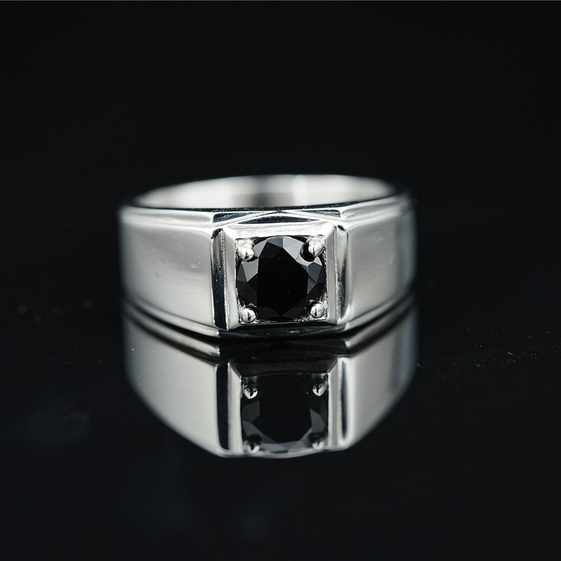 Minimalistische titanium stalen klassieke persoonlijkheid mode unisex duim koppel ring_voghion.com