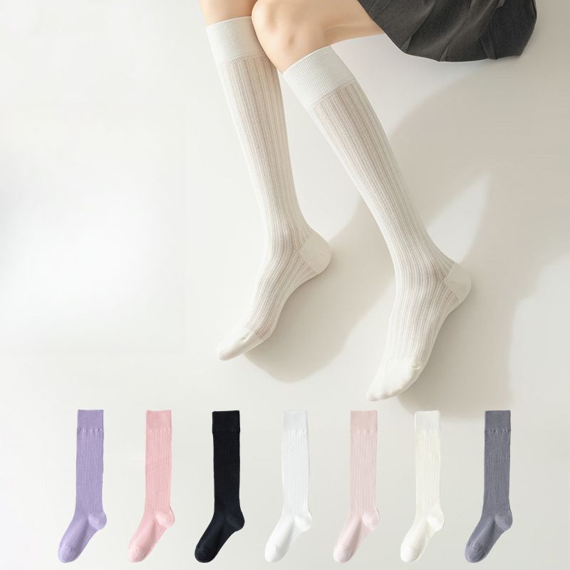 Calzini estivi Morandi Color da donna, calzini sottili al polpaccio in puro cotone, calzini da yoga, non fanno cadere il tubo, calze che assorbono il sudore_voghion.com